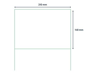 Etiketid Rillprint, A4, 210x148 mm, 1000 lehte, valge