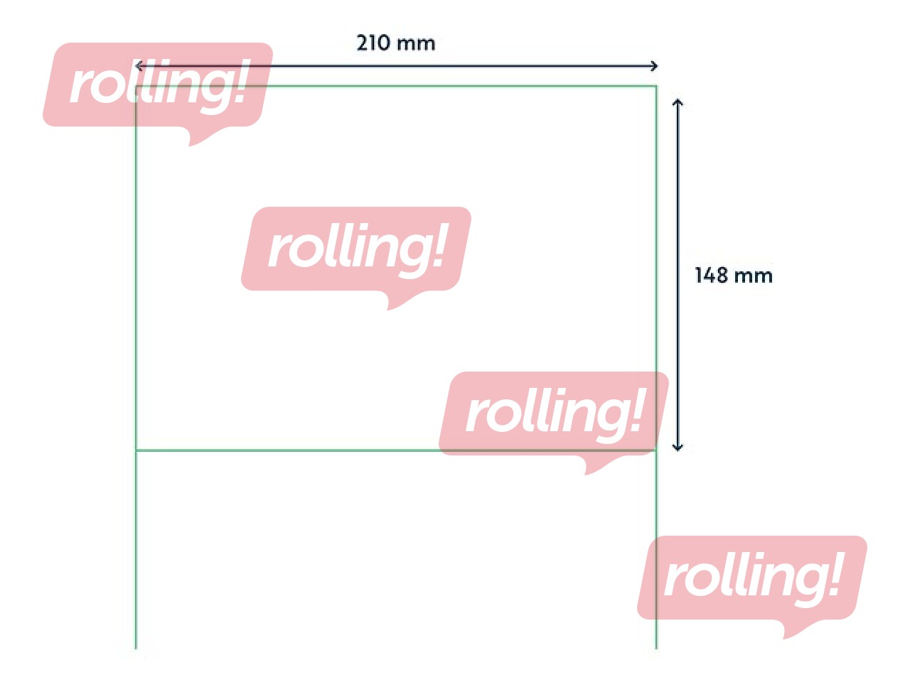 Etiketid Rillprint, A4, 210x148 mm, 1000 lehte, valge