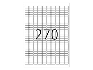 Kleepusd Herma, A4, 17,8x10 mm, 25 lehte, eemaldatavad, valge