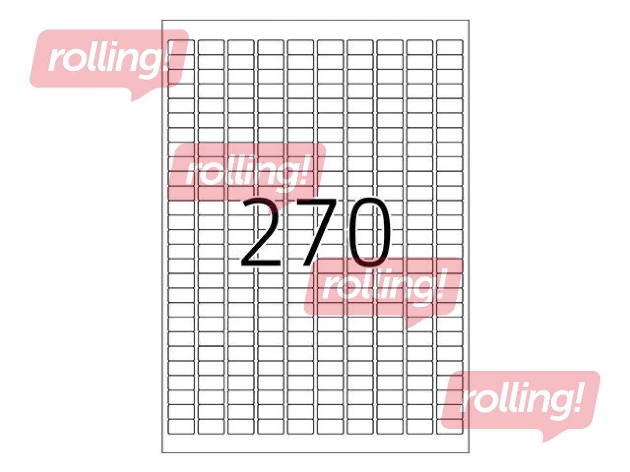 Kleepusd Herma, A4, 17,8x10 mm, 25 lehte, eemaldatavad, valge