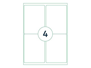 Sildid Rillprint, A4, 99,1 x 139 mm, 100 lehte, valge 