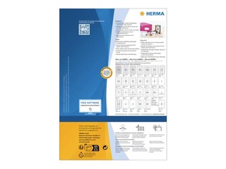 Tindiprinteri aadressi sildid Herma A4, 96 x 139,7 mm, 80 lehte, valge