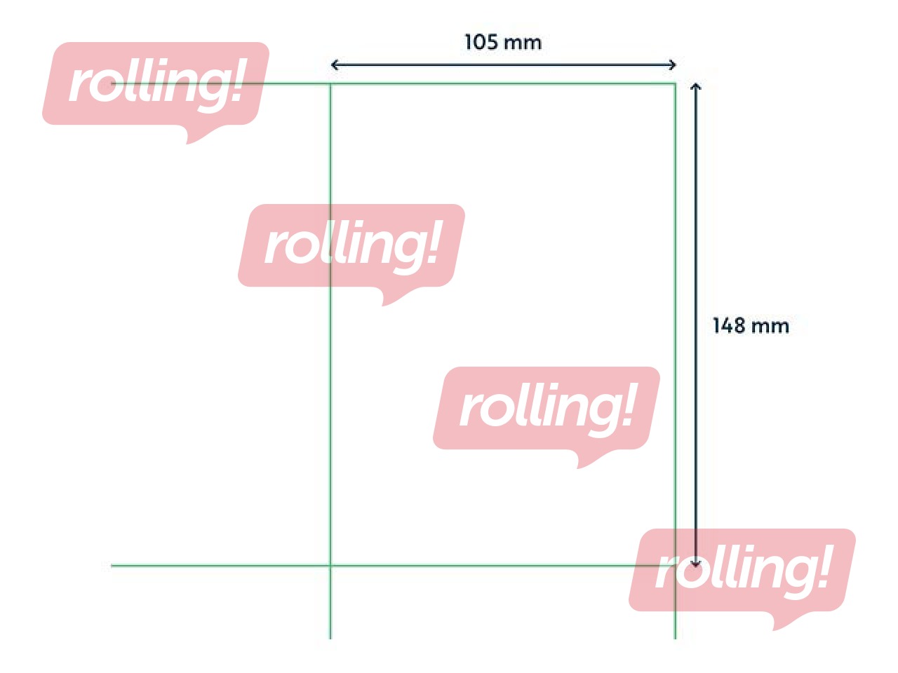 Etiketid Rillprint, A4, 105x148 mm, 100 lehte, valge 