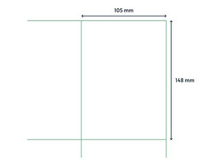 Labels Rillprint, A4, 105x148 mm, 100 sheets, white 