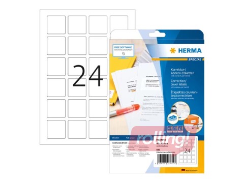 Kleebised Herma, QR-kood, A4, 40x40mm, valged, vastupidavad, 25 lehte