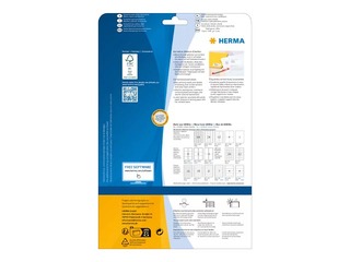Kleebised Herma, QR-kood, A4, 40x40mm, valged, vastupidavad, 25 lehte
