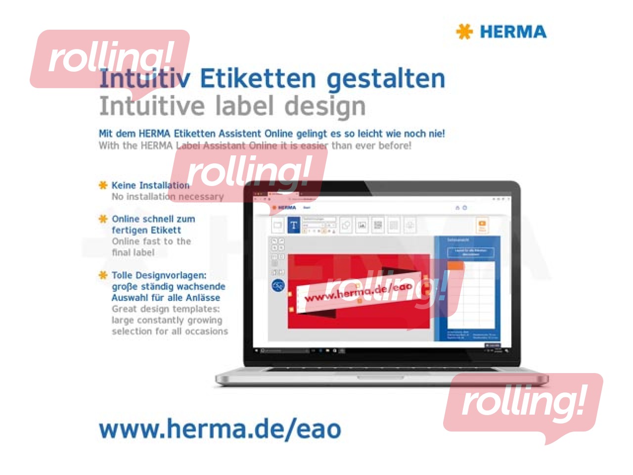 Kleebised Herma, QR-kood, A4, 40x40mm, valged, vastupidavad, 25 lehte
