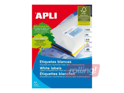 Labels APLI ILC 70x25.4mm, 100 sheets, 33 labels per sheet