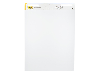 Loengtahvli paber Post-it, valge, 63.5x77.4cm, 30 lehte