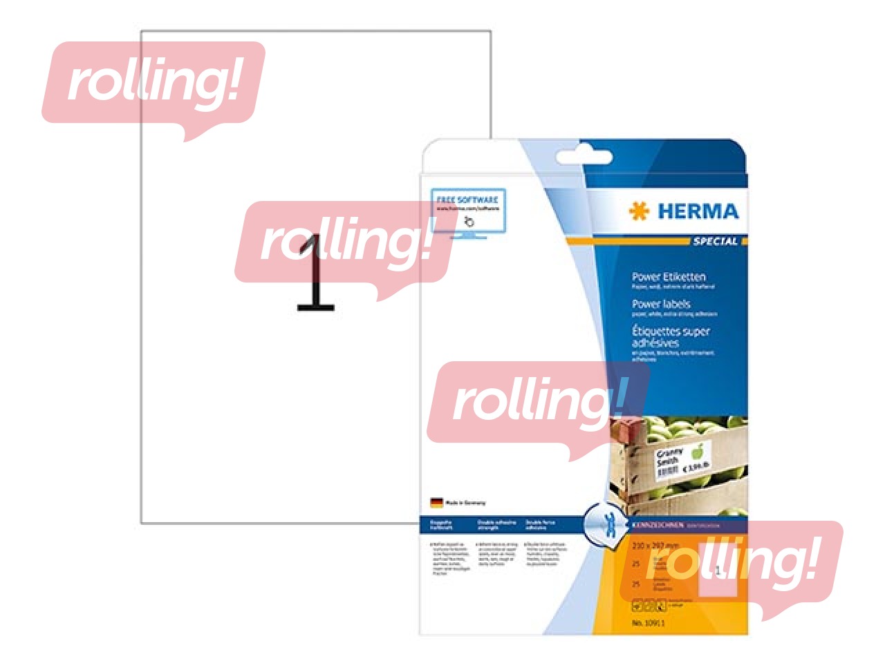 Transparent labels Herma Special, A4, 210x297mm, 25 sheets