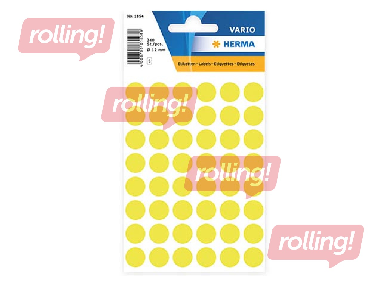 Multi-purpose labels Herma, 13 mm, yellow