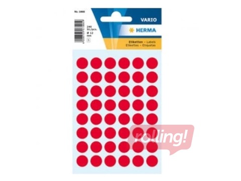 Multi-purpose labels Herma, 13 mm, red