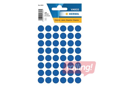 Etiketid, mitmeotstarbelised, Herma, 13 mm, tumesinine