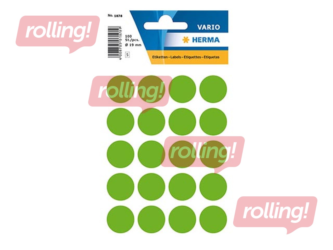 Multi-purpose labels Herma, 19 mm, green