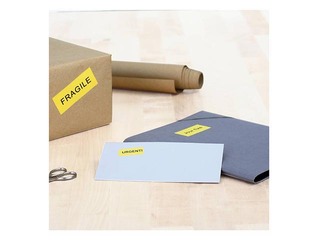 Neon labels A4, Ø 60 mm, round luminous orange permanent adhesion