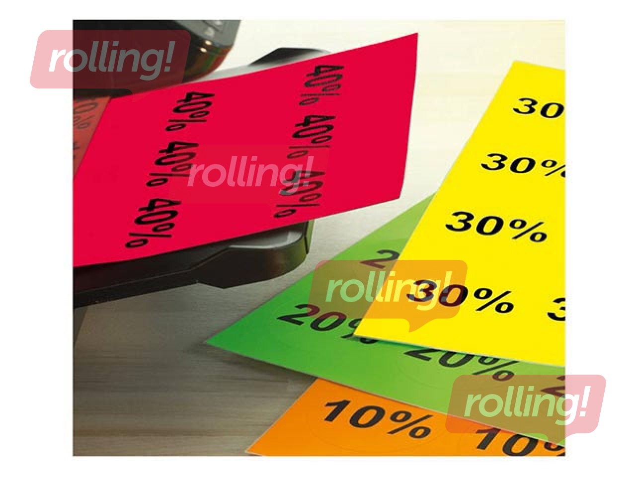 Neon labels A4, Ø 60 mm, round luminous orange permanent adhesion