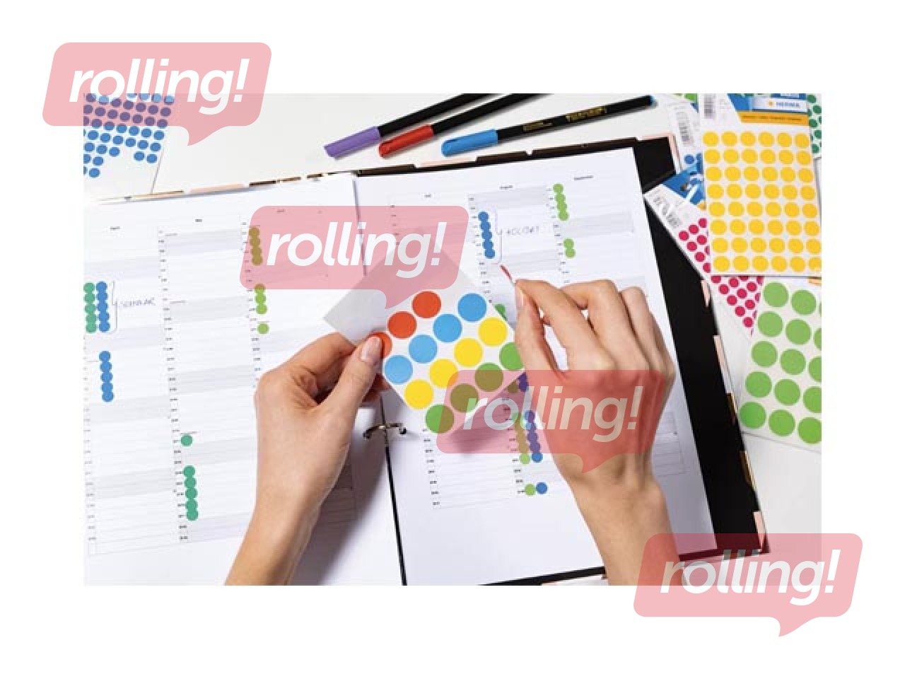 Multi-purpose labels Herma, 13 mm, black