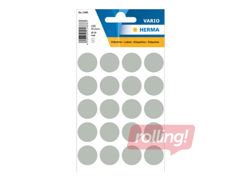 Ümmargused kleebised Herma, 19mm, hallid