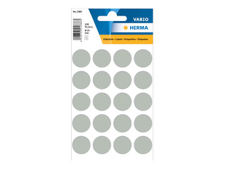 Ümmargused kleebised Herma, 19mm, hallid