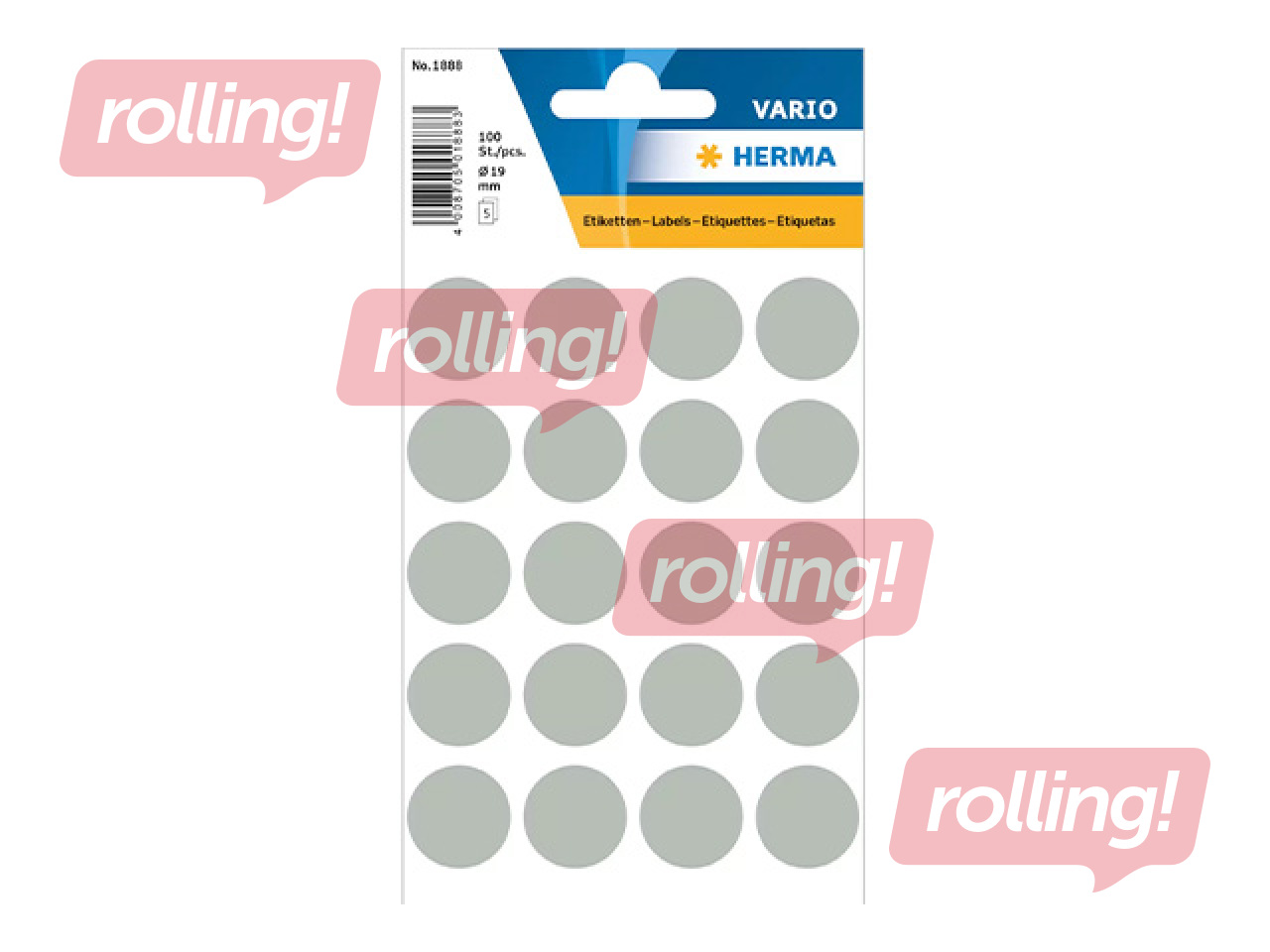Ümmargused kleebised Herma, 19mm, hallid