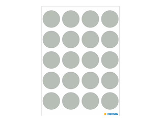 Ümmargused kleebised Herma, 19mm, hallid