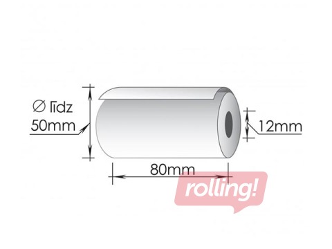 Cash tape, thermo, 80x50mm x 35m, 6 pcs.