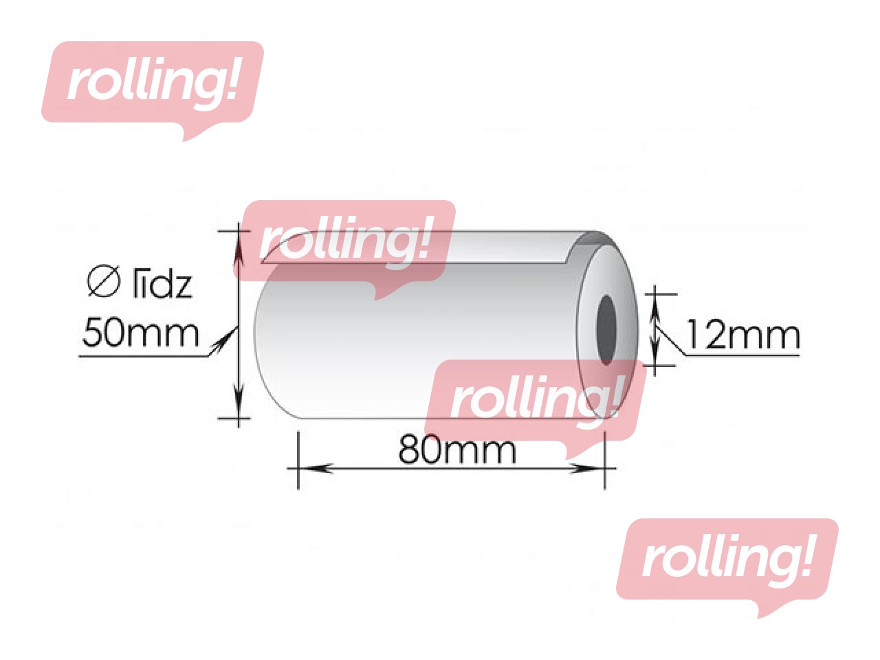 Cash tape, thermo, 80x50mm x 35m, 6 pcs.