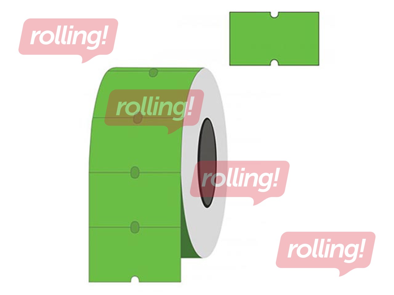 Märgistussildid 21.5 x 12 mm, roheline