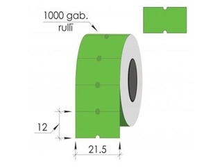 Märgistussildid 21.5 x 12 mm, roheline