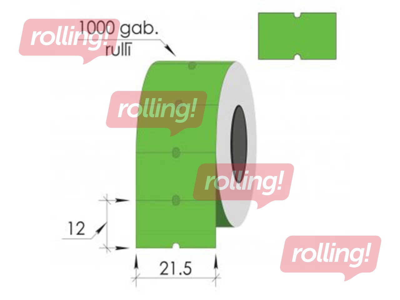 Märgistussildid 21.5 x 12 mm, roheline