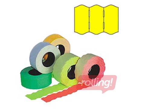 Marķēšanas uzlīmes 22 x 12 mm, dzeltenas