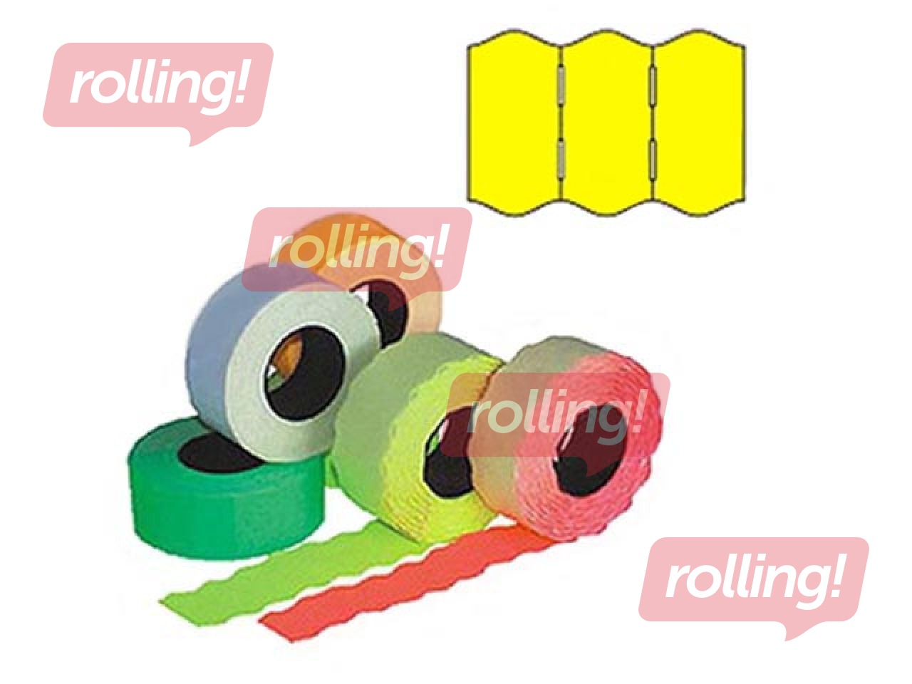 Маркировочные наклейки 22 x 12 мм, жёлтые