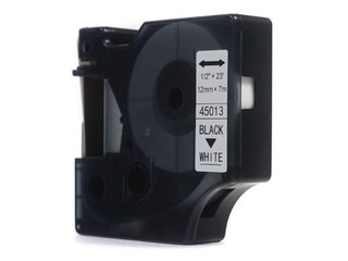 Лента Dymo D1 черная на белом 12 мм x 7 м (S0720530)