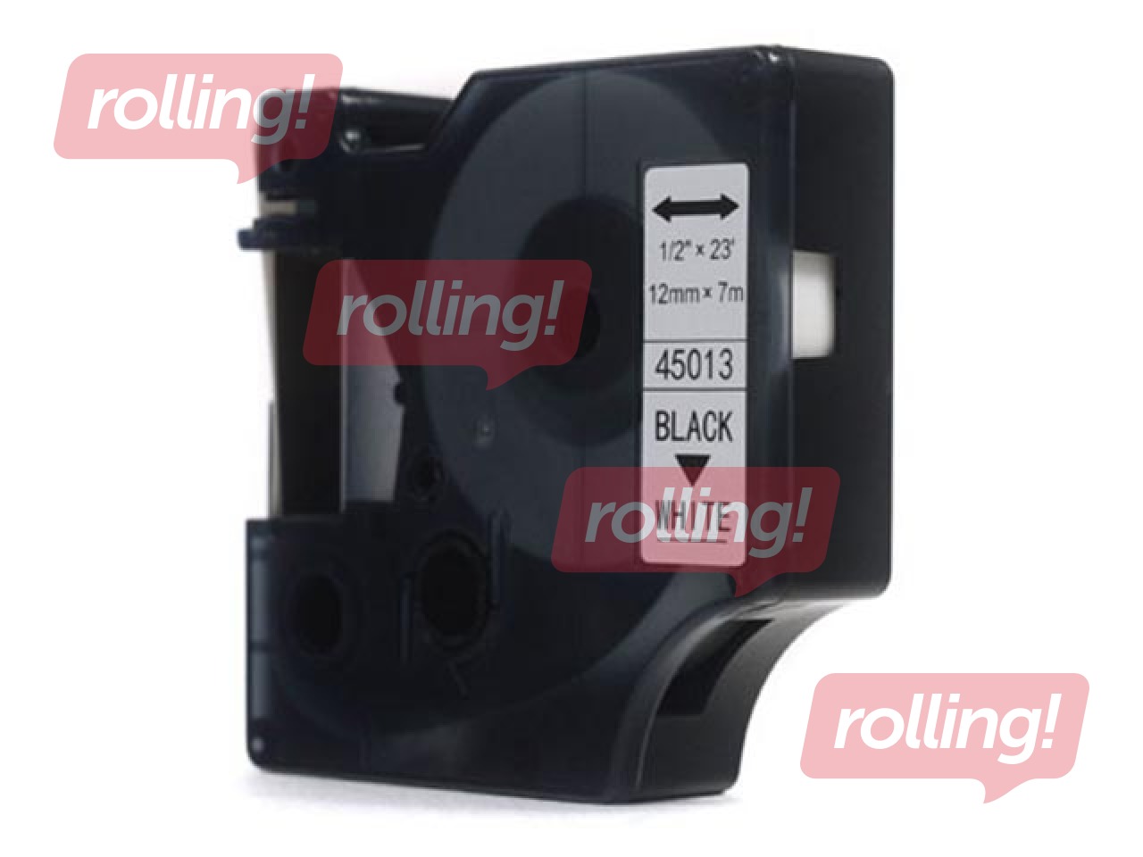 Ribbon Dymo D1 Black on White 12mm x 7m (S0720530)