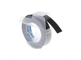Marking label Dymo, 3D, 9 mm x 3 m, plastic, white, black letters