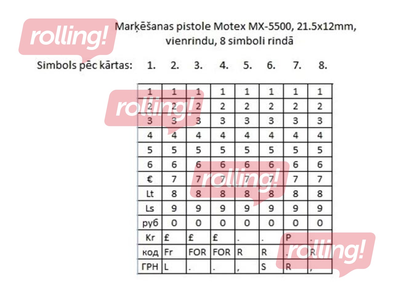 Marķēšanas pistole MOTEX 5500