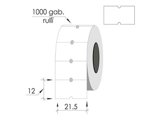 Marking labels 21.5 x 12 mm, white, for the freezer