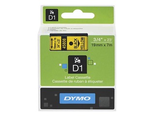Marking tape DYMO D1, 19 mm x 7 m, black letters on yellow background 