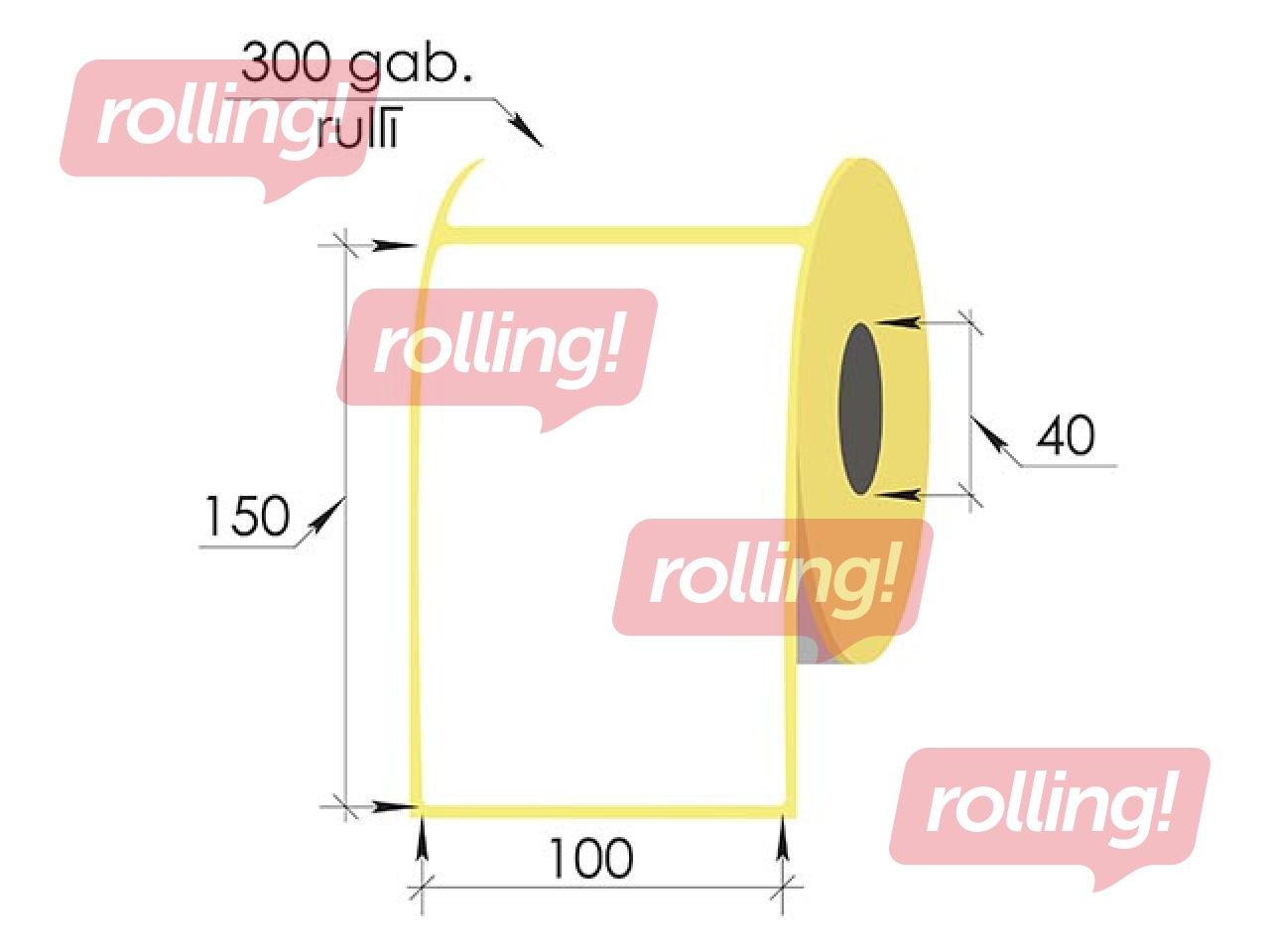 Termokleebised rullis, 100 x 150 mm, TermoEko, 300 tk