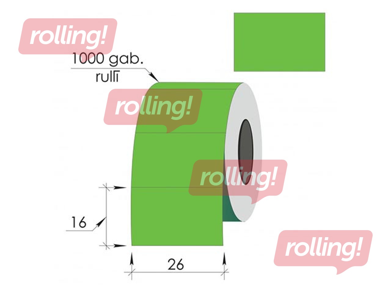 Markeerimissildid  26 x 16 mm, roheline 