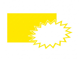 Price tags with star, yellow, 20 pcs.