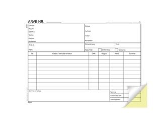 Blankett Arve A5 laiuti, 2x25lehte, isekopeeruv, 90064