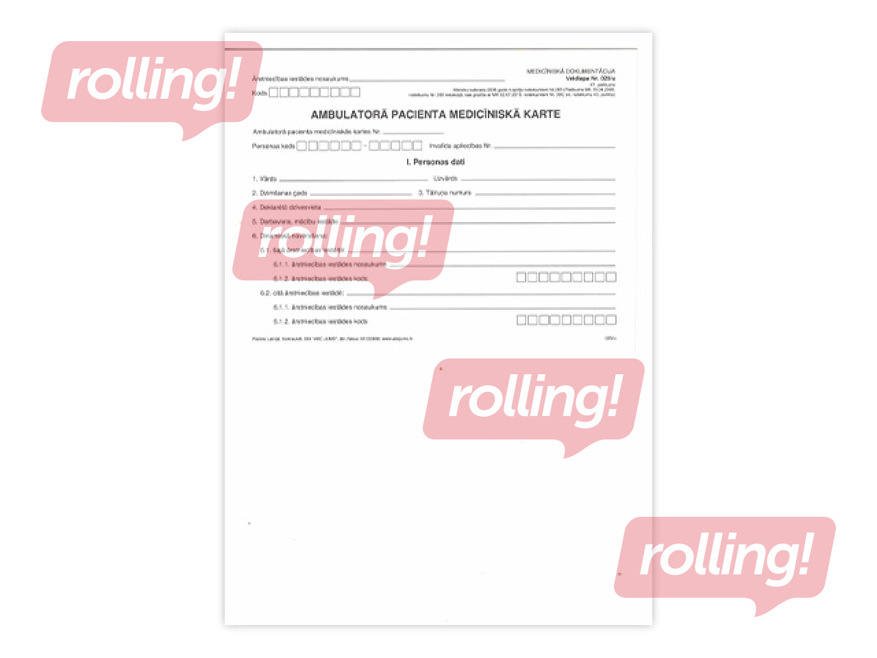 Ambulatoorse patsiendi meditsiinikaart, A5DK+4 lehte