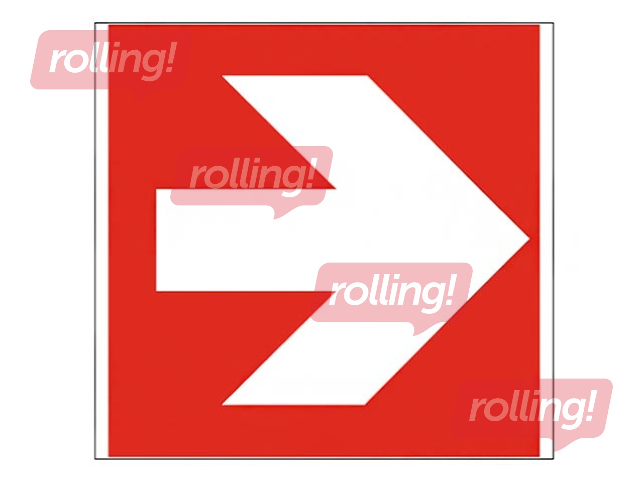 Uzlīme - zīme “Virziens uz ugunsdz. iekārtu un līdzekļu atrašanās vietu”, 10x10cm