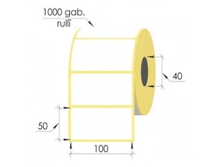 Termokleebised rullis, 100 x 50 mm, TermoEko, 1000 tk