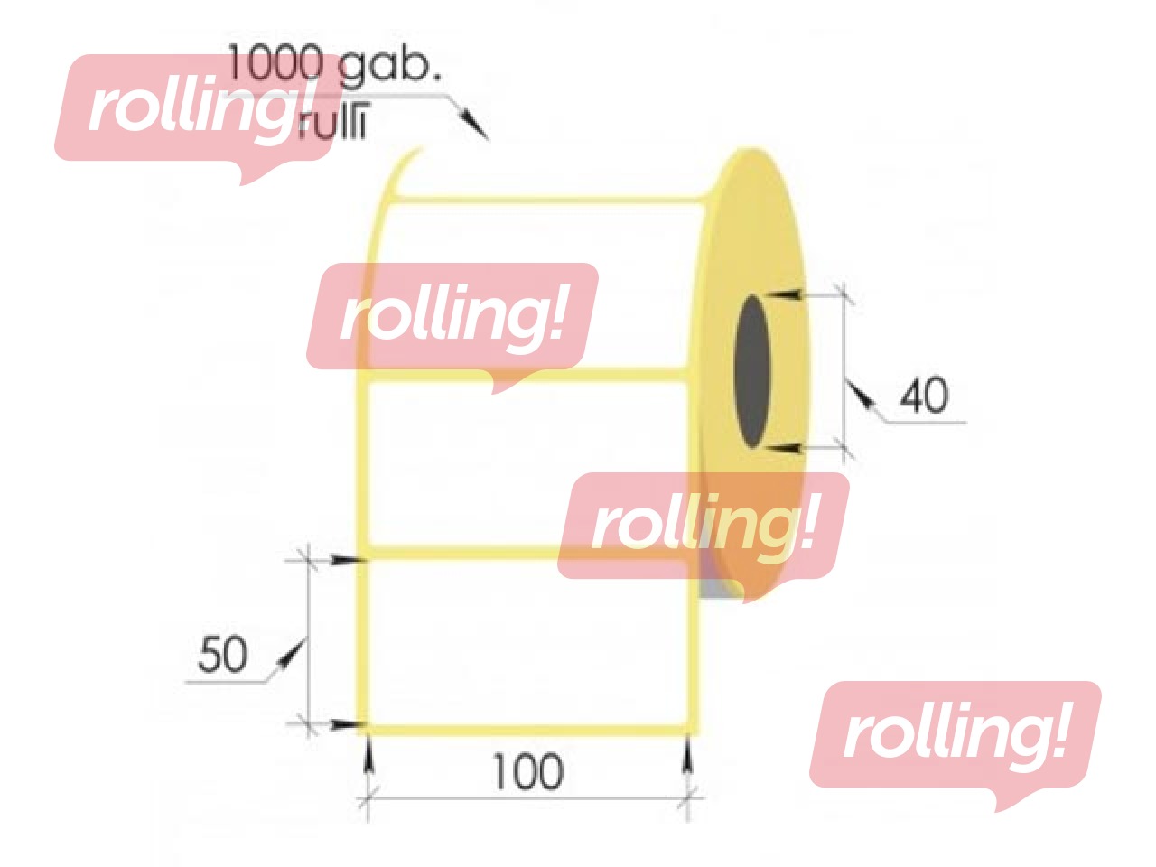 Termokleebised rullis, 100 x 50 mm, TermoEko, 1000 tk