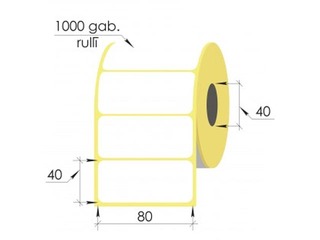 Labels in roll Vellum, 80x40mm, 1000 pcs.