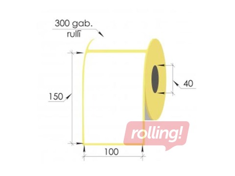 Kleebised rullis Vellum, 100x150mm, 300 tk.