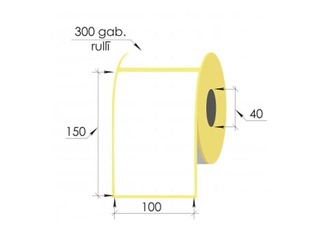 Kleebised rullis Vellum, 100x150mm, 300 tk.