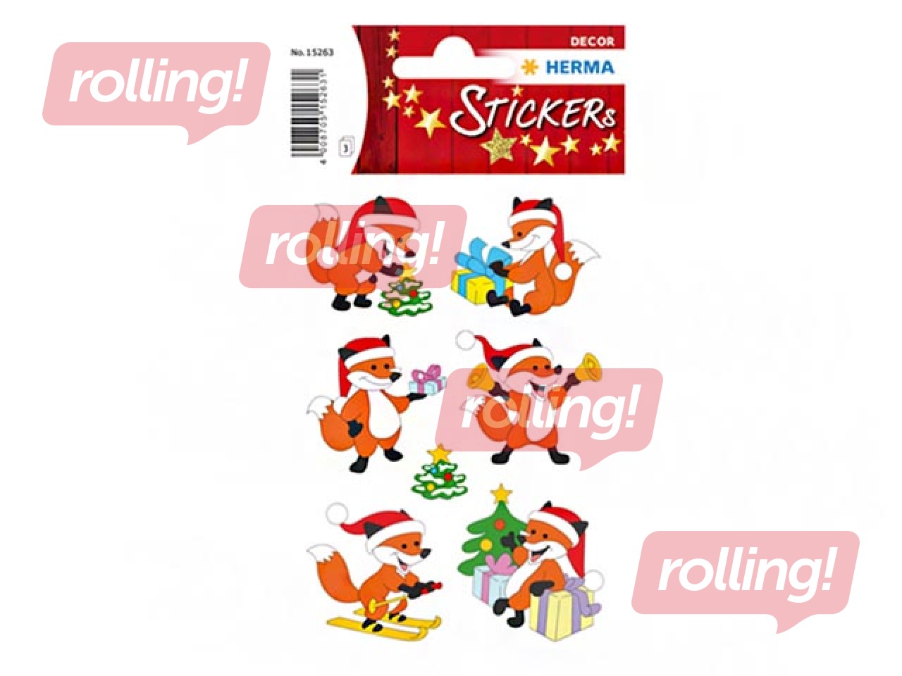 Stickers Herma Decor, Christmas fox, 3 sheets